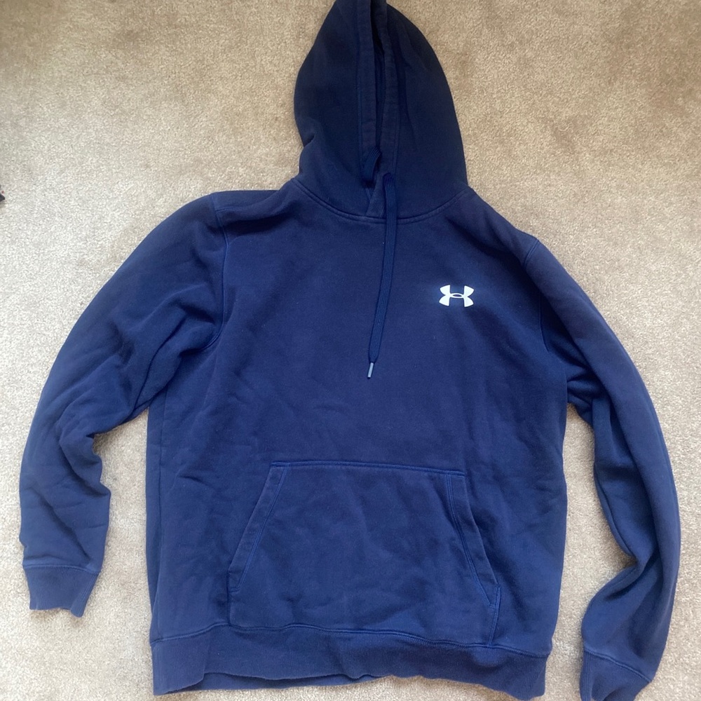 Under Armour Large Men’s Blue Hooded Sweatshirt Hoodie